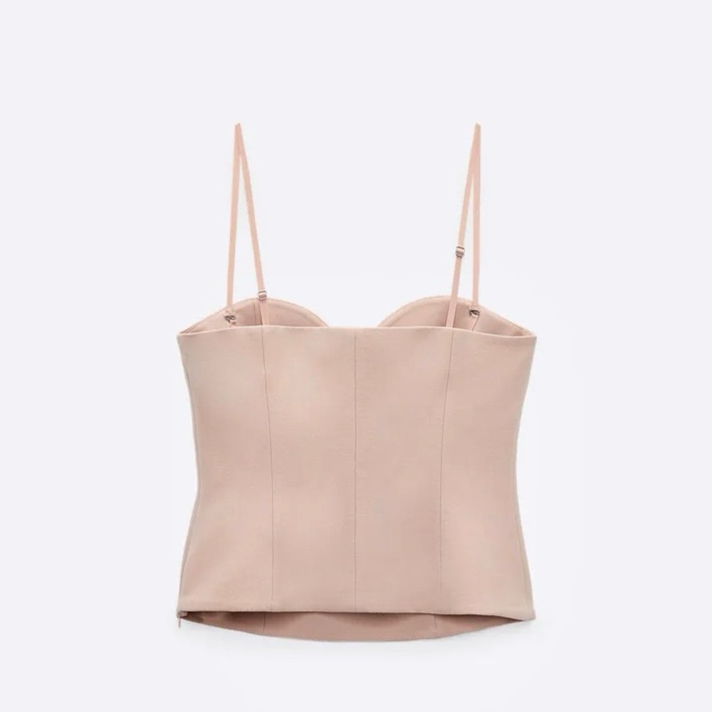 Zara removable strap sweetheart neck spaghetti strap top - Picture 5 of 6